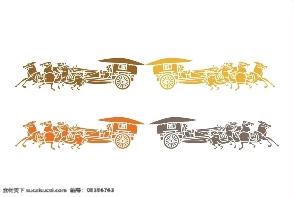 古代马车 马车 矢量元素 设计素材 马 矢量车 矢量素材 其他矢量 矢量