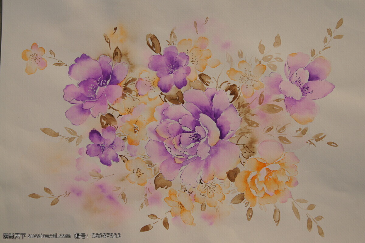 抽象花卉 绘画书法 肌理 手绘花卉 水彩花卉 文化艺术 植物 水彩 花卉 设计素材 模板下载