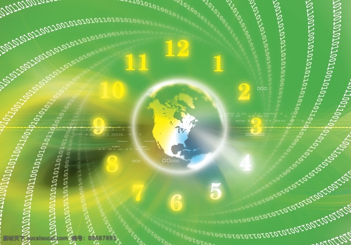 数码科技 地球 数码 数字 源文件库 矢量图 现代科技