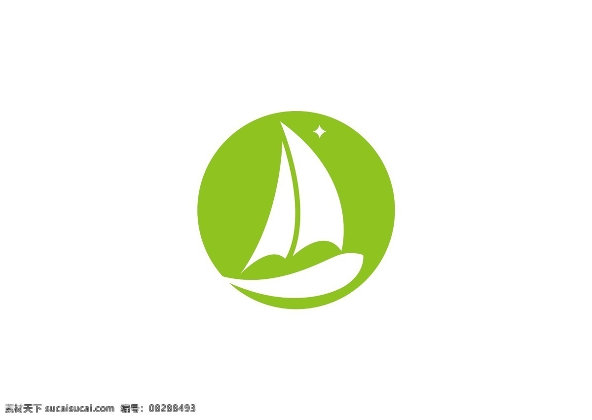 帆船logo 帆船标志 帆船 健康logo 小白帆 logo设计