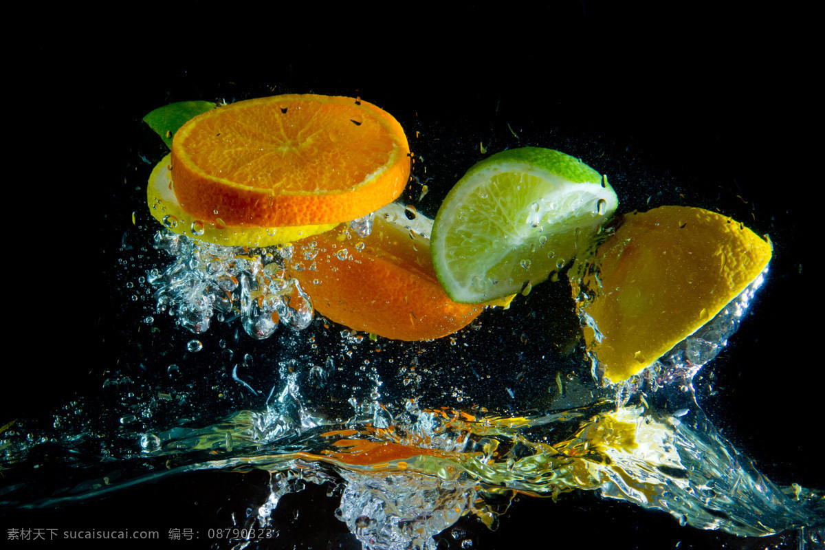 商业 实用 柠檬 高清 橙子 高清图片 青柠檬 水滴 水果 水花 水 伊面