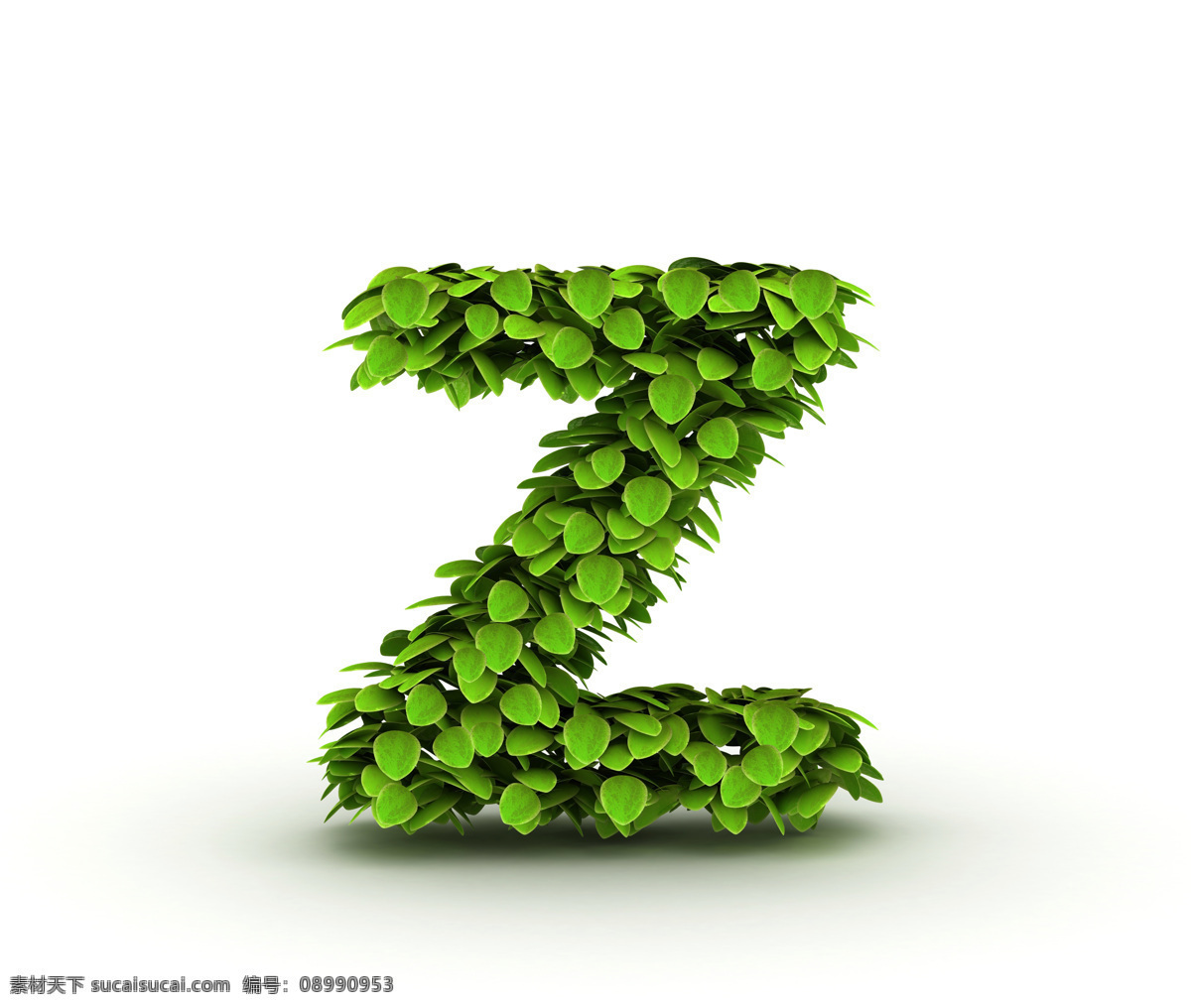 字母 z 设计素材 艺术字 字体设计 叶子 绿叶 绿色 环保 立体字 书画文字 文化艺术 白色