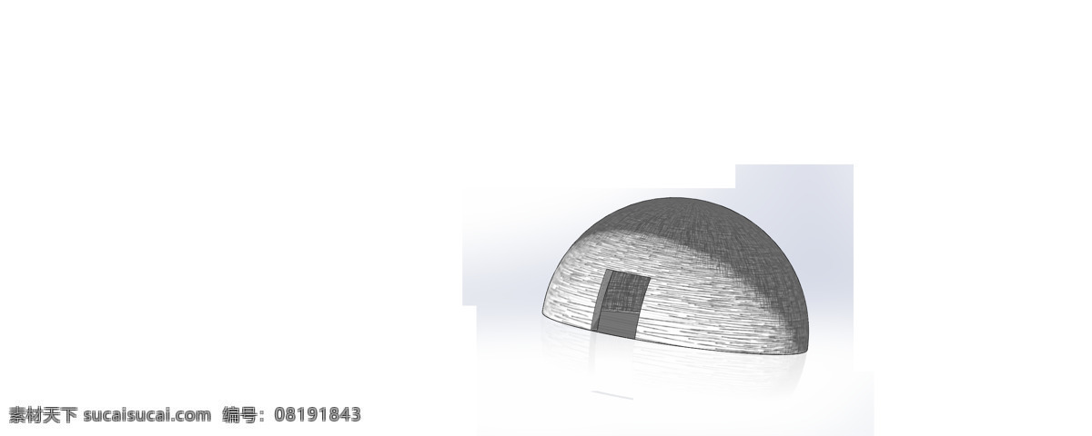 雪 块 砌 成 圆顶 小屋 建筑 室内设计 组件 3d模型素材 电器模型