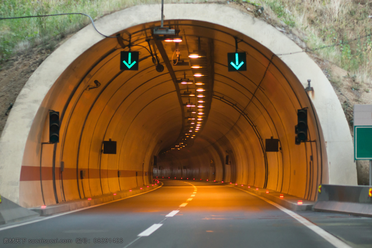 公路 上 里 灯光 隧道 箭头 指示灯 道路摄影 环境家居 黑色