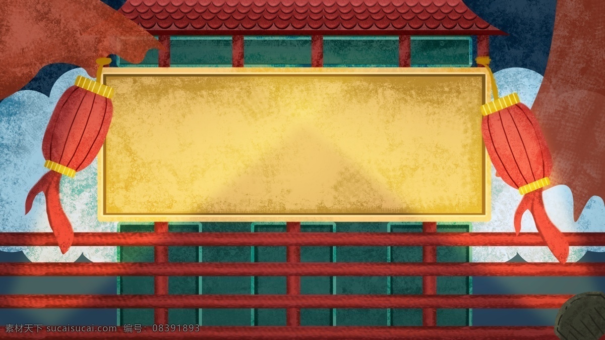 双十 二 复古 线条 灯笼 活动 背景 复古背景 活动背景 边框 双十二大促 血战双十二