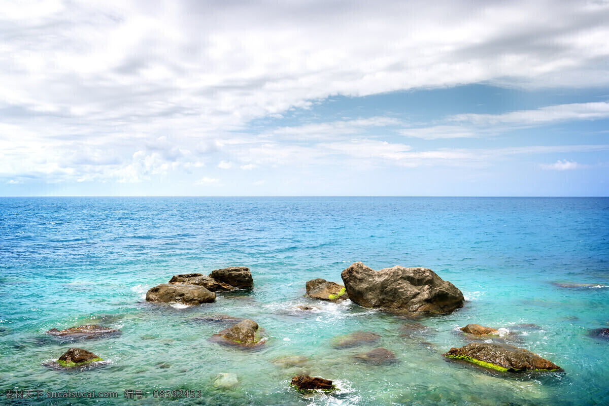 海滩景色 海岸风景 大海风景 海洋风景 大海 海洋 沙滩 石头 夏日风景 夏日 冰爽 蓝色 蔚蓝 白色