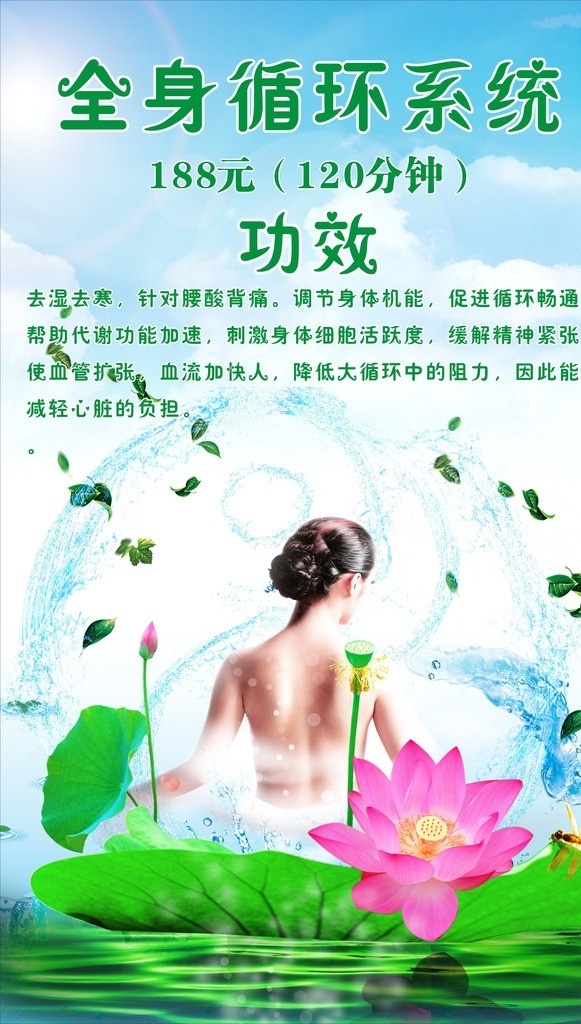 全身护理 足浴按摩 全身循环系统 足浴 养生 按摩 矢量