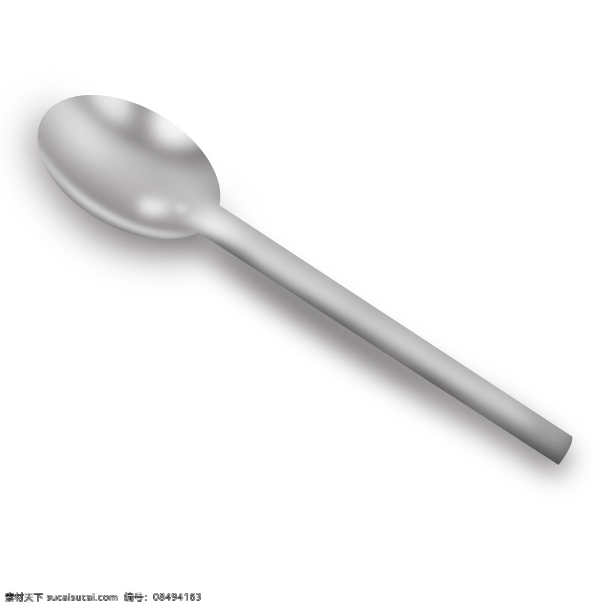 浅色 金属 银白色 勺子 汤勺 调羹 甜品勺 餐具 卡通 反光 高光 立体 产品 物品 装饰 调味 灰白色 灰色