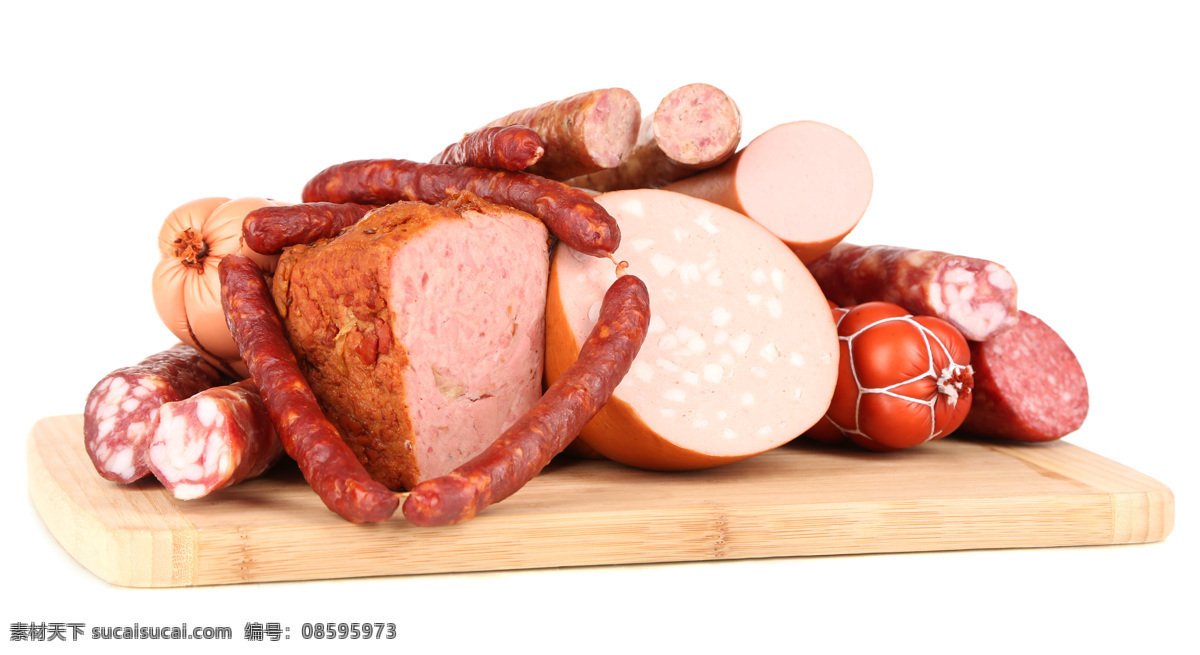 城堡 菜板 上 优质 肉类 肠 香肠 肉肠 火腿 腊肠 美味 肉制品肠类 城堡图片 风景图片