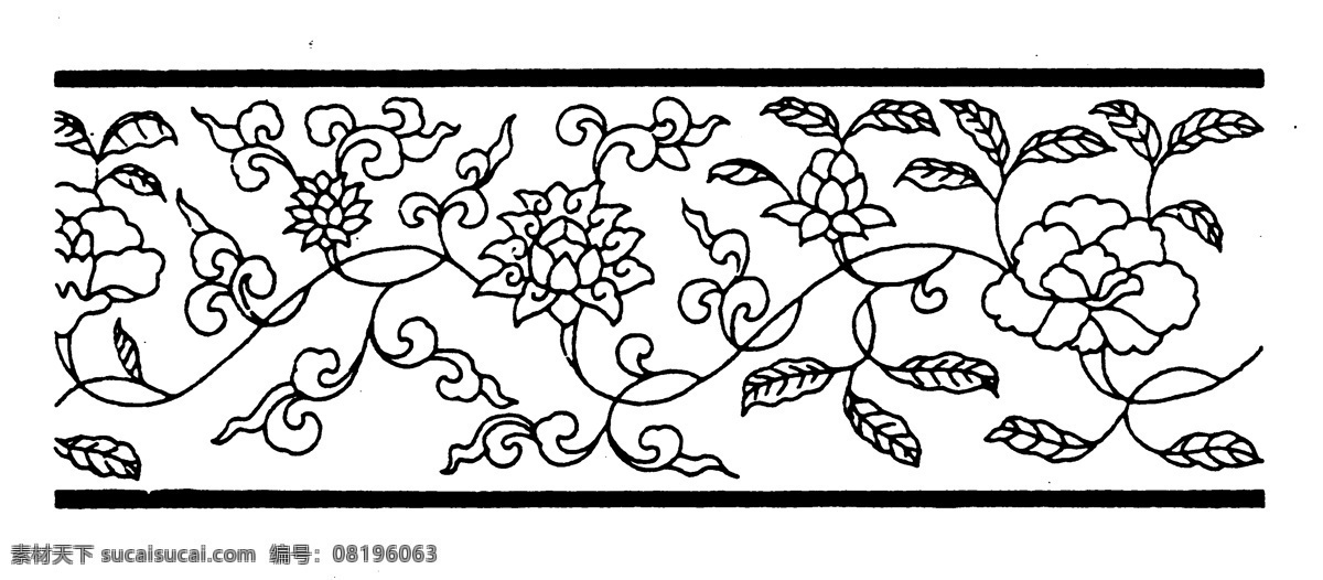 装饰图案 元明时代图案 中国 传统 图案 设计素材 书画美术 白色