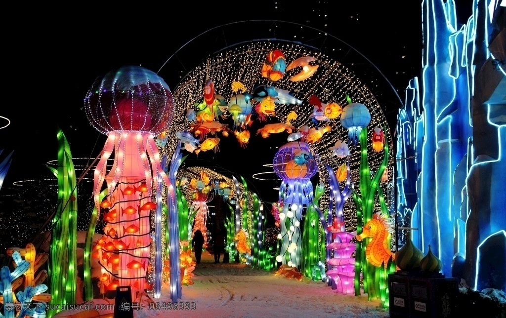 花灯 彩灯 灯笼 龙灯 风景 夜景 民间艺术 艺术品 传统艺术 民间文化 工艺品 哈尔滨风景 旅游摄影 国内旅游