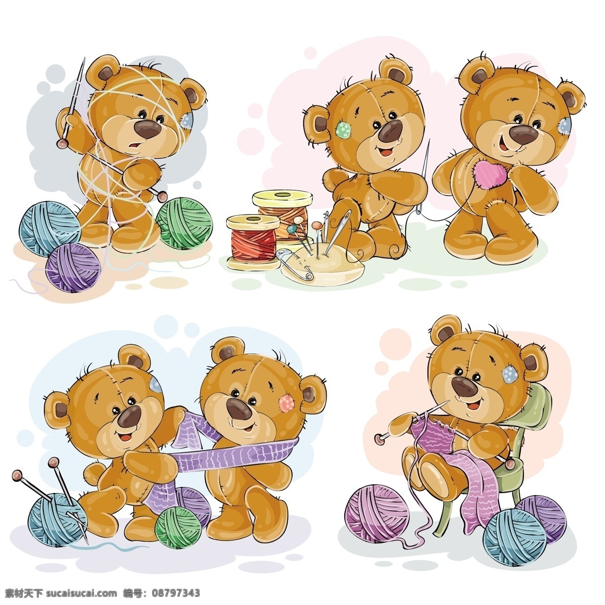 卡通 可爱 泰迪 熊 矢量 泰迪熊