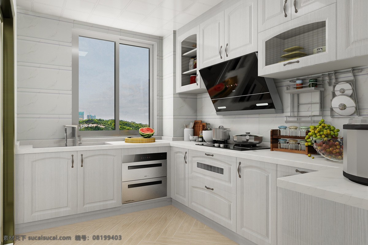 欧式定制橱柜 欧式 室内设计 厨房 家装 家具定制 效果图 尚品宅配 橱柜 灶具 烟机 3d设计 3d作品