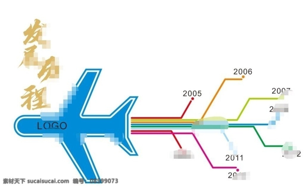 发展历程 企业 发展 历程 飞机 线条 年份