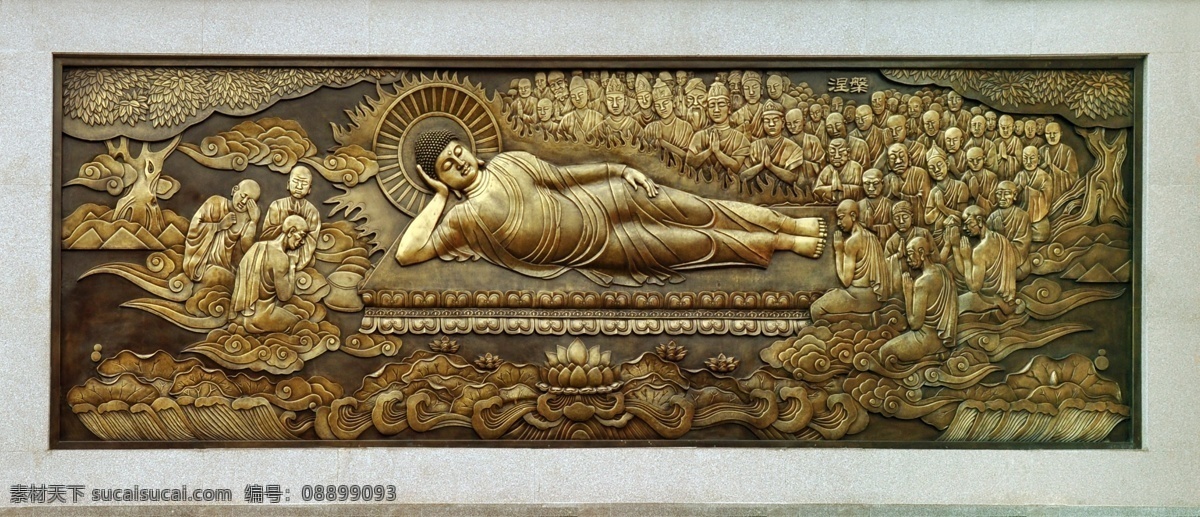 壁画佛祖涅槃 铜雕 壁画 涅槃 释迦摩尼 佛祖 佛祖休憩 佛祖涅槃 摄影作品 旅游摄影 国内旅游
