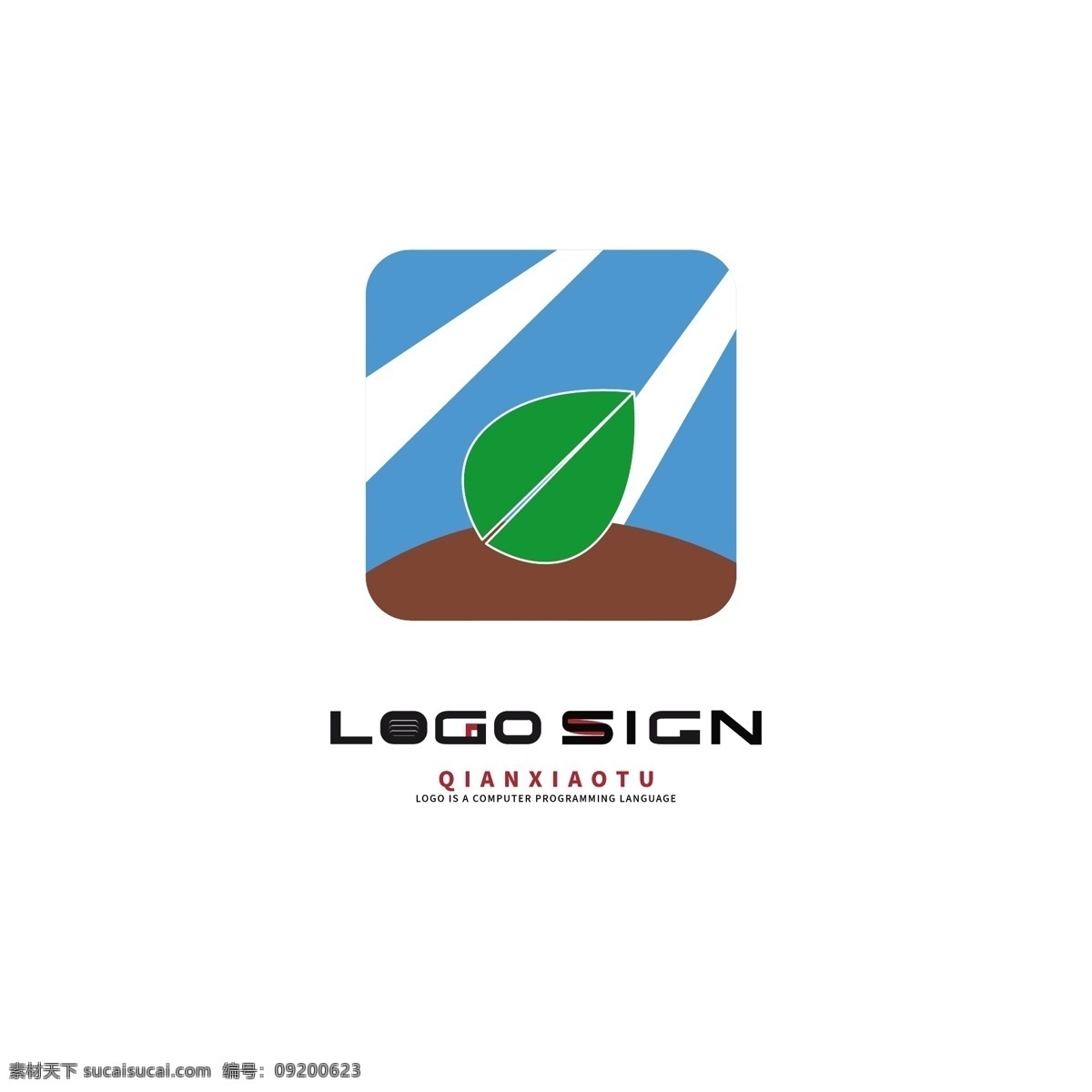 简约 小 清新 公司 服务 logo 标识 春天 几何 小清新