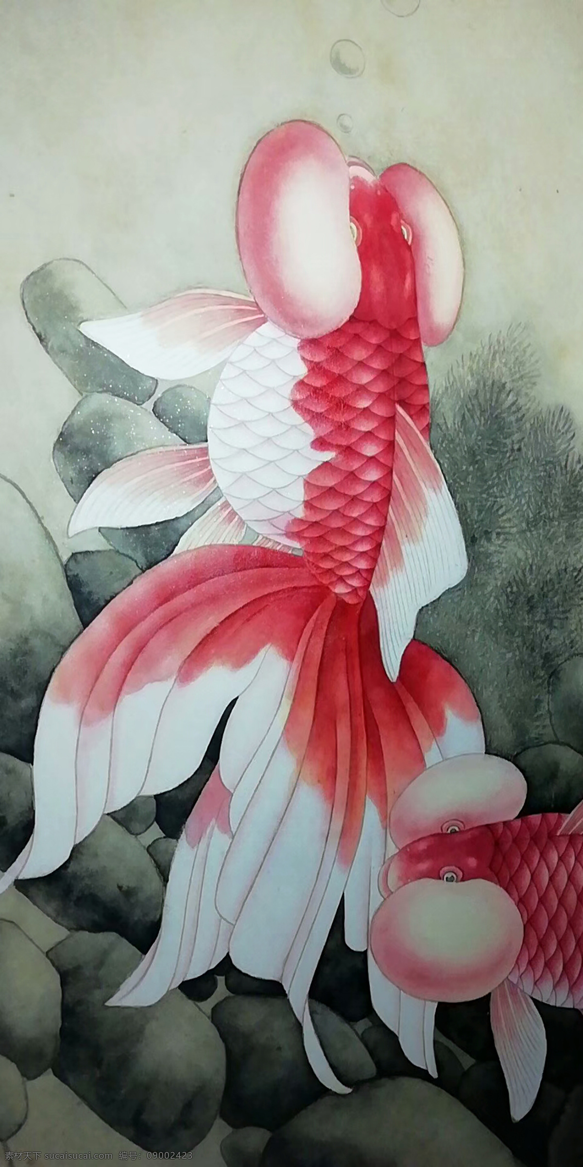 金鱼戏水 金鱼 中国画 写意 水墨画 文化艺术 绘画书法