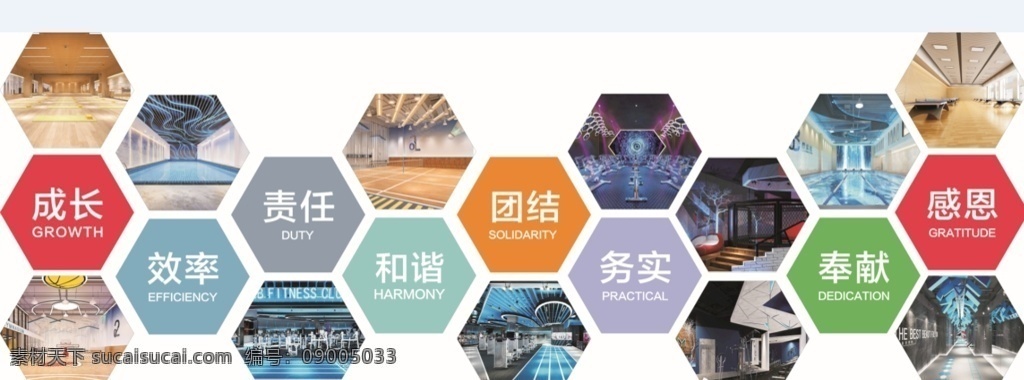 师资力量 五边形背景墙 形象墙 公司文化墙