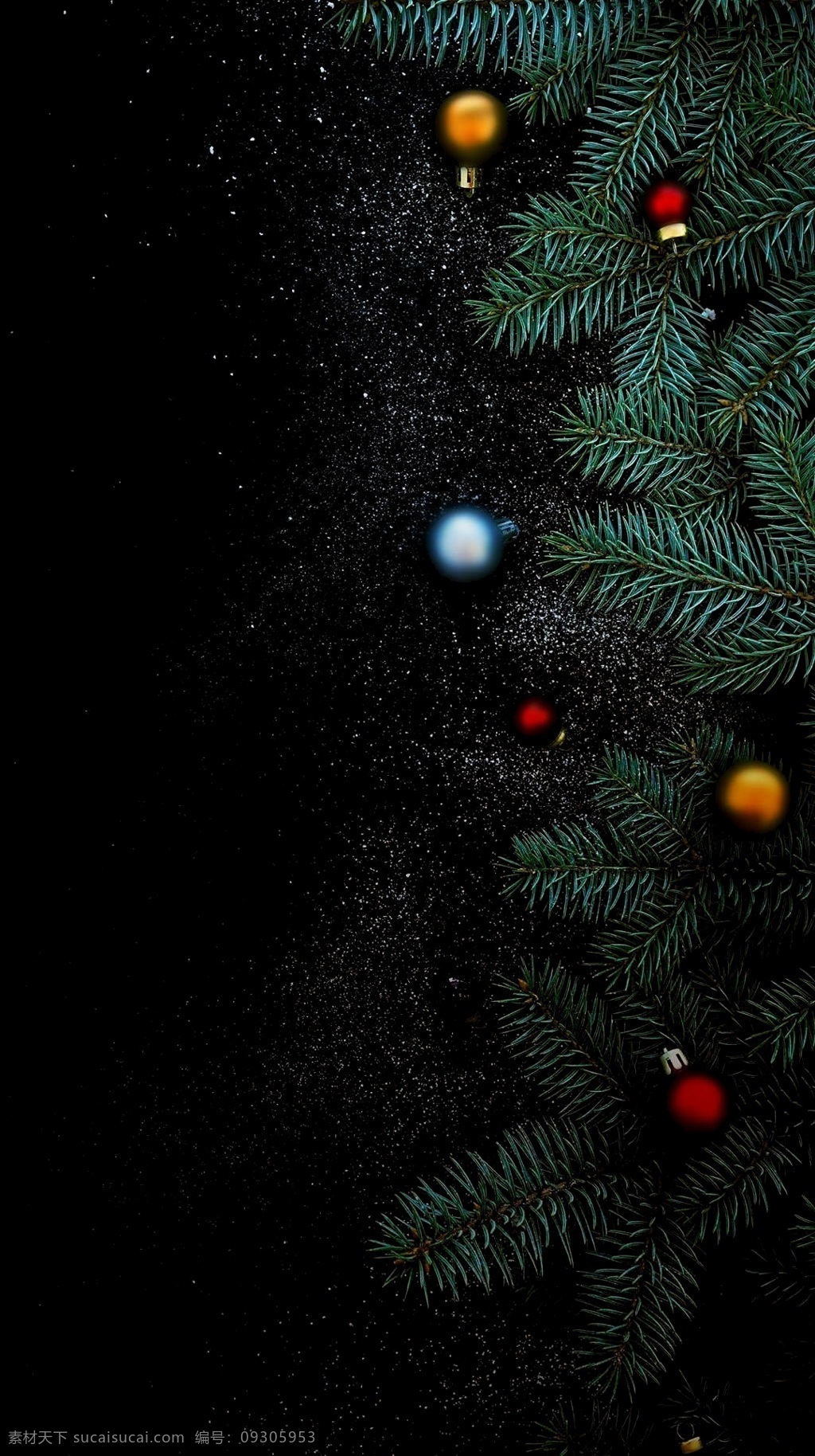 圣诞树 彩球 背景 桌面 树枝 底纹边框 背景底纹