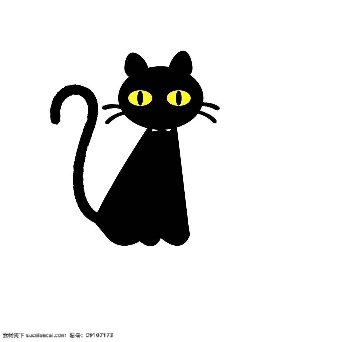 万圣节 元素 黑猫 猫 卡通