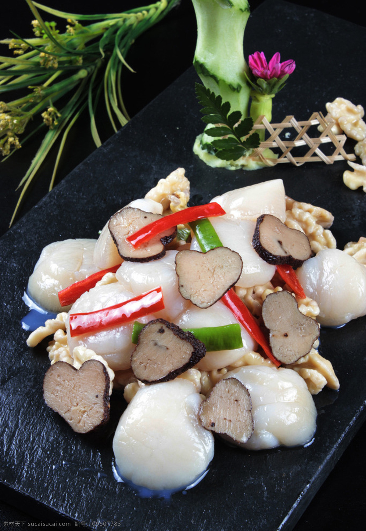 黑松露炒带子 美食 传统美食 餐饮美食 高清菜谱用图