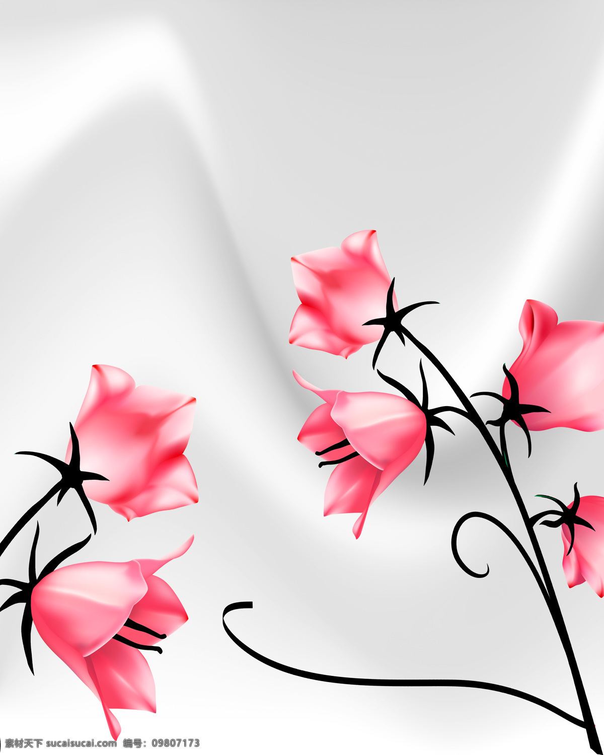 移门 图案 底纹边框 吊兰 粉红花 强化 移门图案 艺术玻璃 简单花卉 家居装饰素材