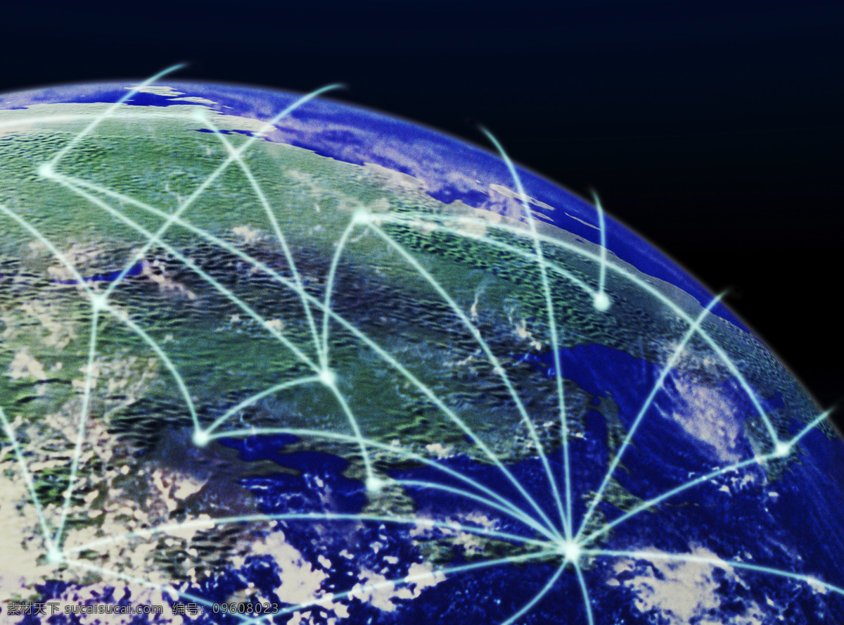 地球 上 信号 网络 深色背景 地球模型 地球局部特写 网络覆盖 科技背景 高清图片 地球图片 环境家居