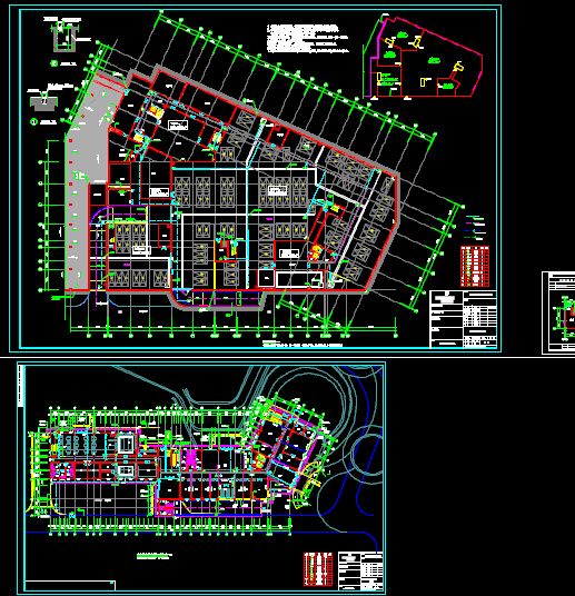 精神病院 康复 楼 平面 布局 弱点 图 弱 电 施工图 dwg 黑色