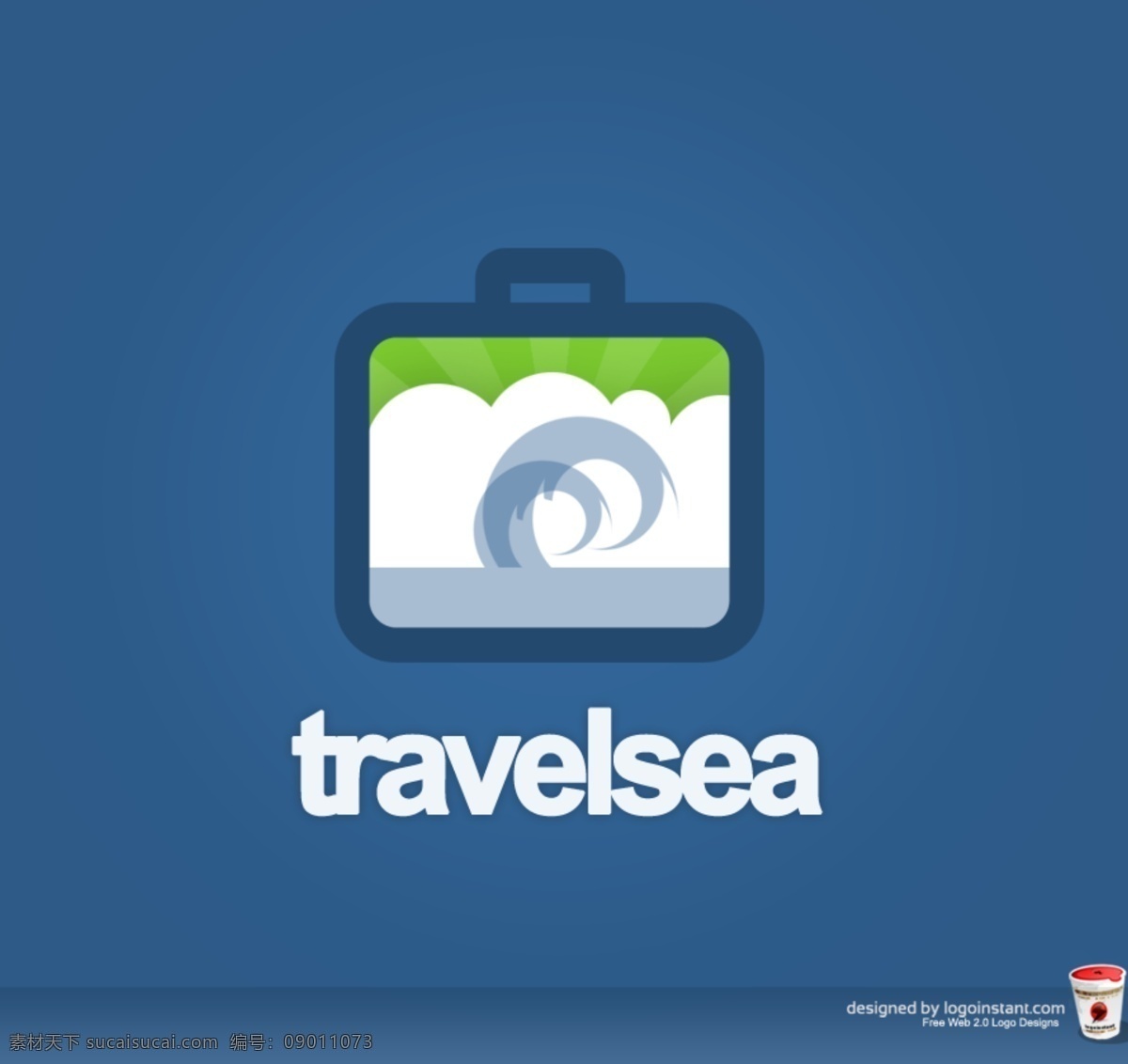 travelsea 标志 海 蓝色的 旅行 旅游 绿色标志 travelsa 旅游清洁 巡航 水 psd源文件