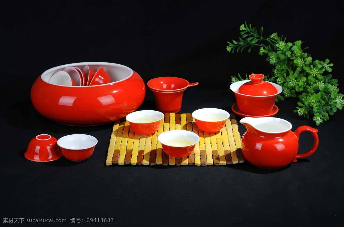 餐具厨具 餐饮美食 茶杯 茶具 茶碗 厨房用品 套装 红釉 茶缸 茶碟 茶叶罐 十五件套装 瓷器茶具 厨房茶水 厨房用品之一 厨具餐具 家居装饰素材 室内设计