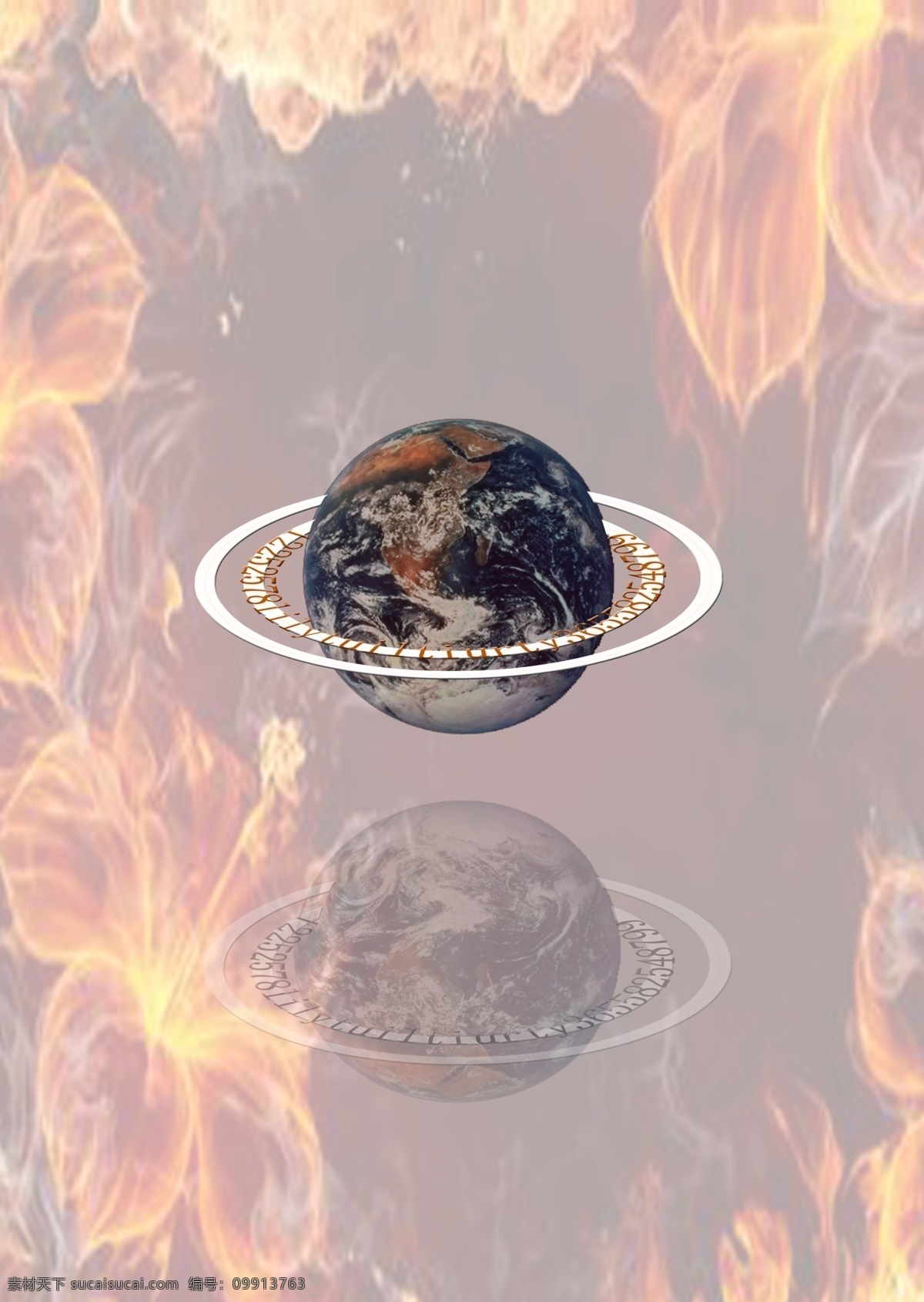 火焰地球 地球 火 火焰 灰色