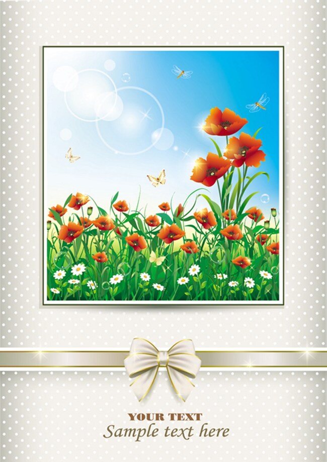 优雅 草地 鲜花 艺术 背景 向量 广告背景 背景素材 广告 素材免费下载
