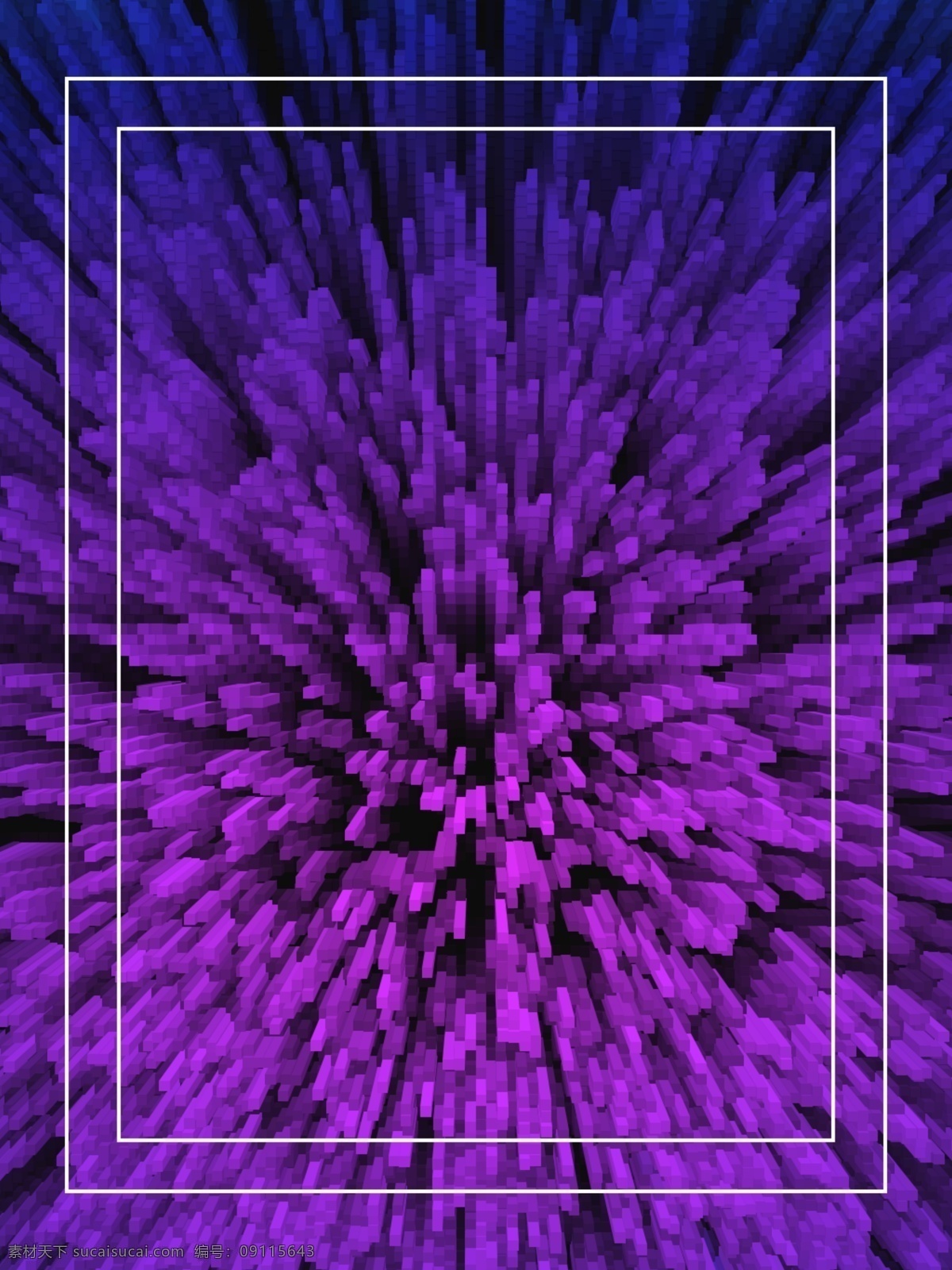 柱状 放射 3d 质感 渐变 背景 紫色
