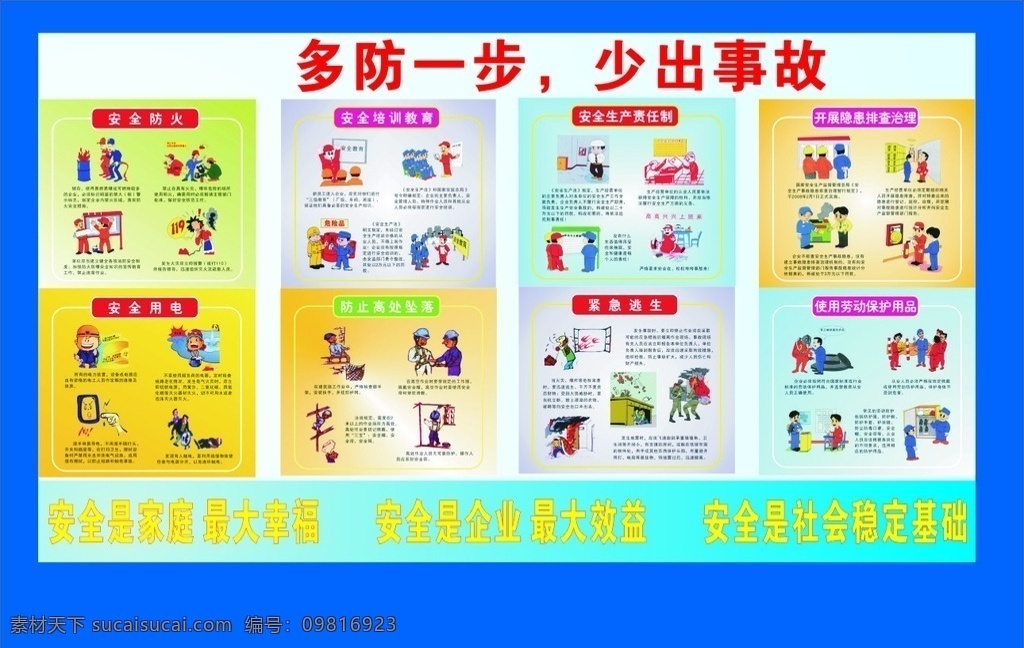 多防一步 少出事故 安全事故 安全防火 展板 消防