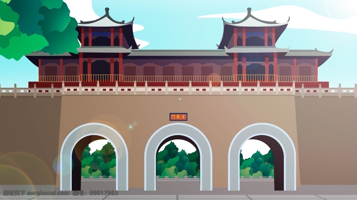 中国 风 历史 建筑 玄武 门 中国风 古建 古风建筑 景点 历史建筑