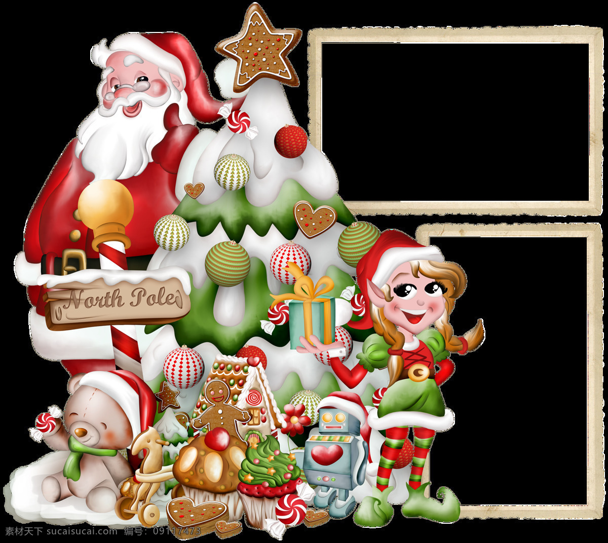 精美 圣诞节 装饰 卡通 透明 合集 免 扣 插画 房子 红色 黄色 金色 精灵 礼物 绿色 圣诞老人 圣诞树