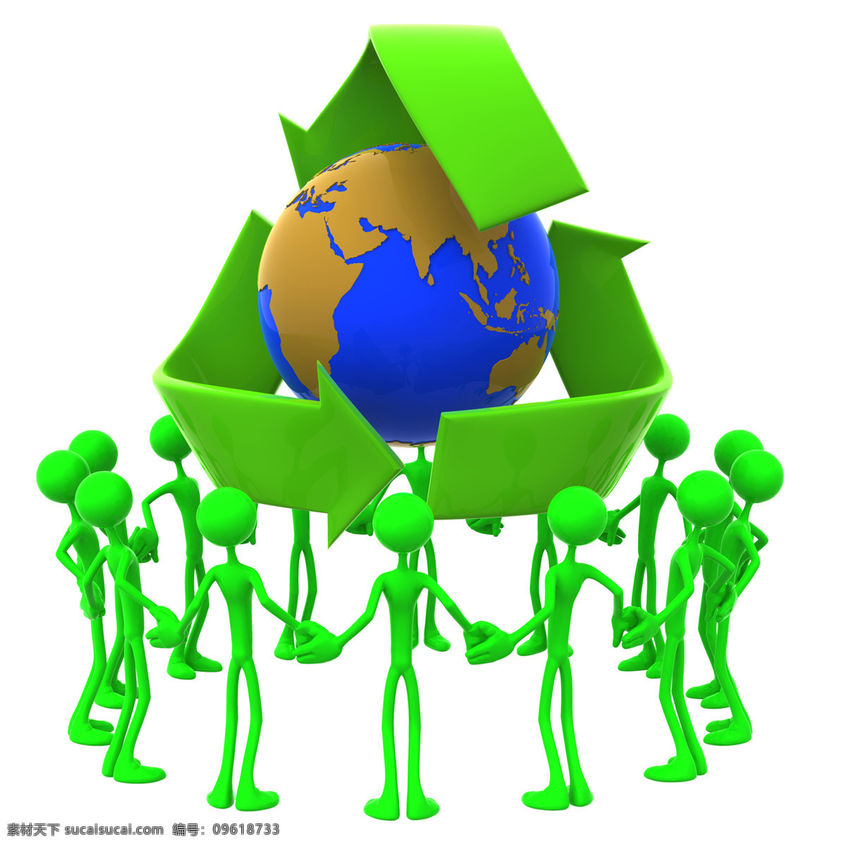 环保 主题 3d 小人 3d小人 环保主题 绿色环保 地球保护 回收标 节能环保 其他人物 人物图片
