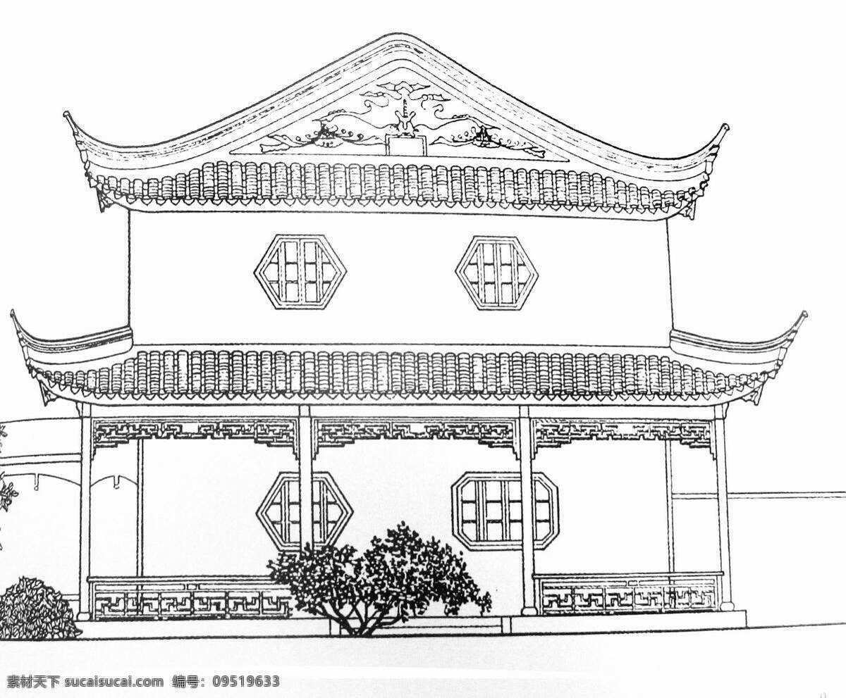 中国式 庭院 效果图 建筑 平面图 手绘图 图纸 城堡 建筑施工图 建筑平面图 欧式建筑 建筑效果图 手绘施工图 中国式庭院