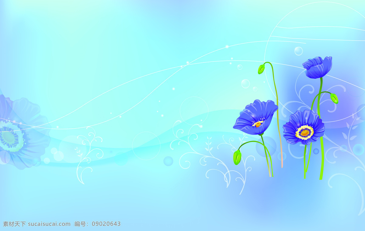 中式 简约 流线 紫色 花朵 移门 画 效果图 移门画