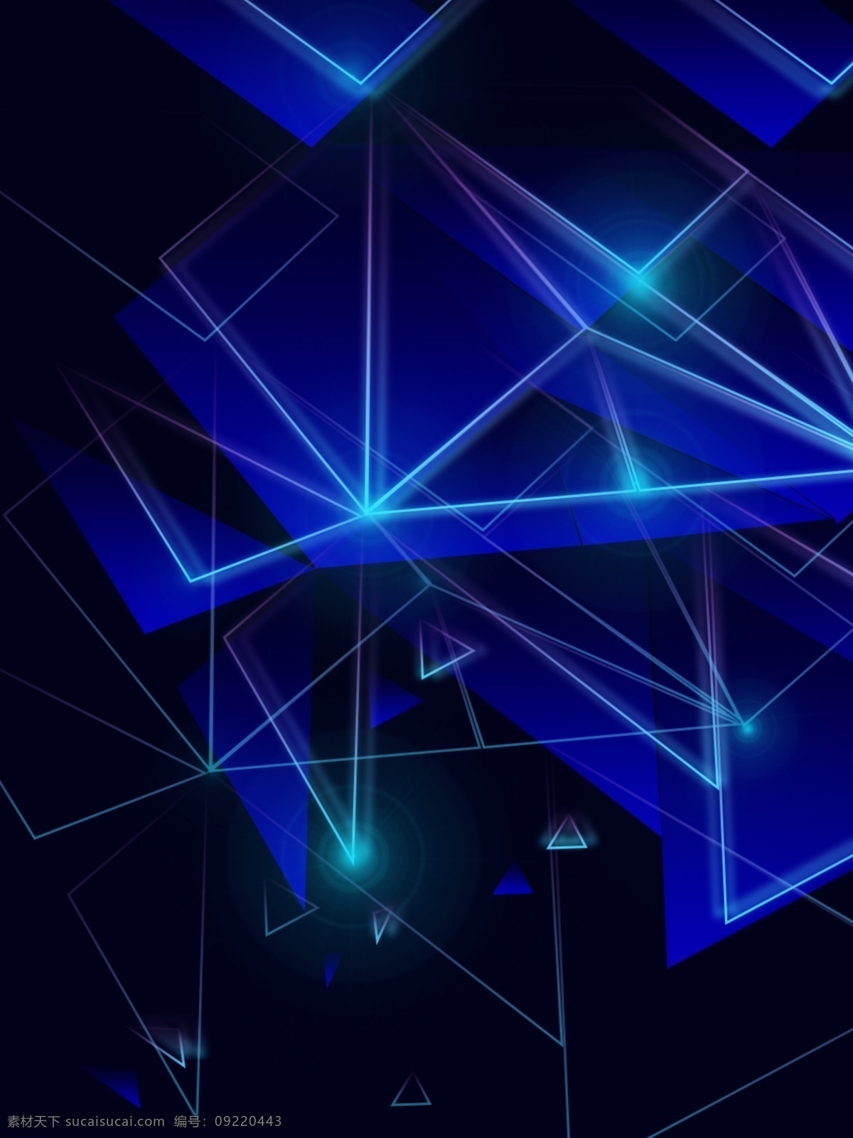 蓝色 渐变 科技 线条 光 感 几何图形 背景 蓝色背景 光感 未来 三角形