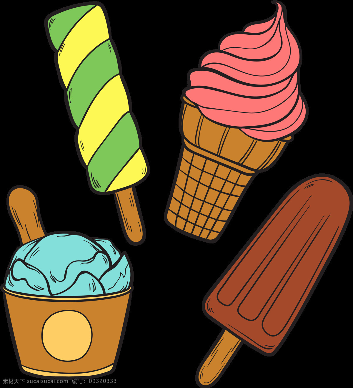 手绘 冰淇淋 雪糕 免 抠 透明 图 层 甜品图标 冷饮插图 清凉甜品 冰淇淋标志 雪糕图标 冰激凌图标 冰激凌插图 卡通冰淇淋 手绘冰淇淋 雪糕图案 冰淇淋促销 冰淇淋素材
