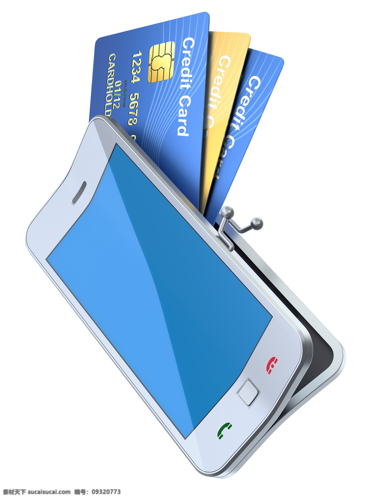 手机 银行卡 信用卡 智能手机 现代商务 商务金融