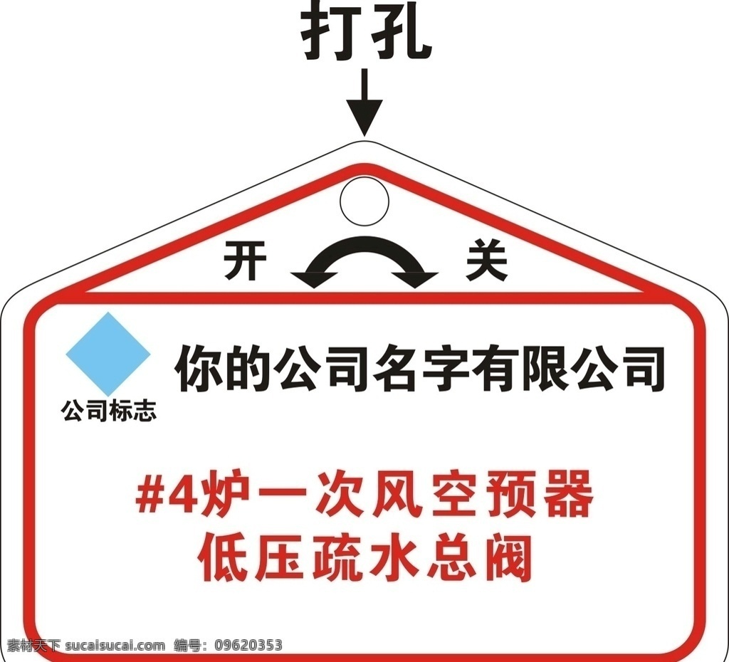 五角阀门牌 五角 阀门牌 标识标志图标 开关阀门牌 阀门开关牌 门牌牌子