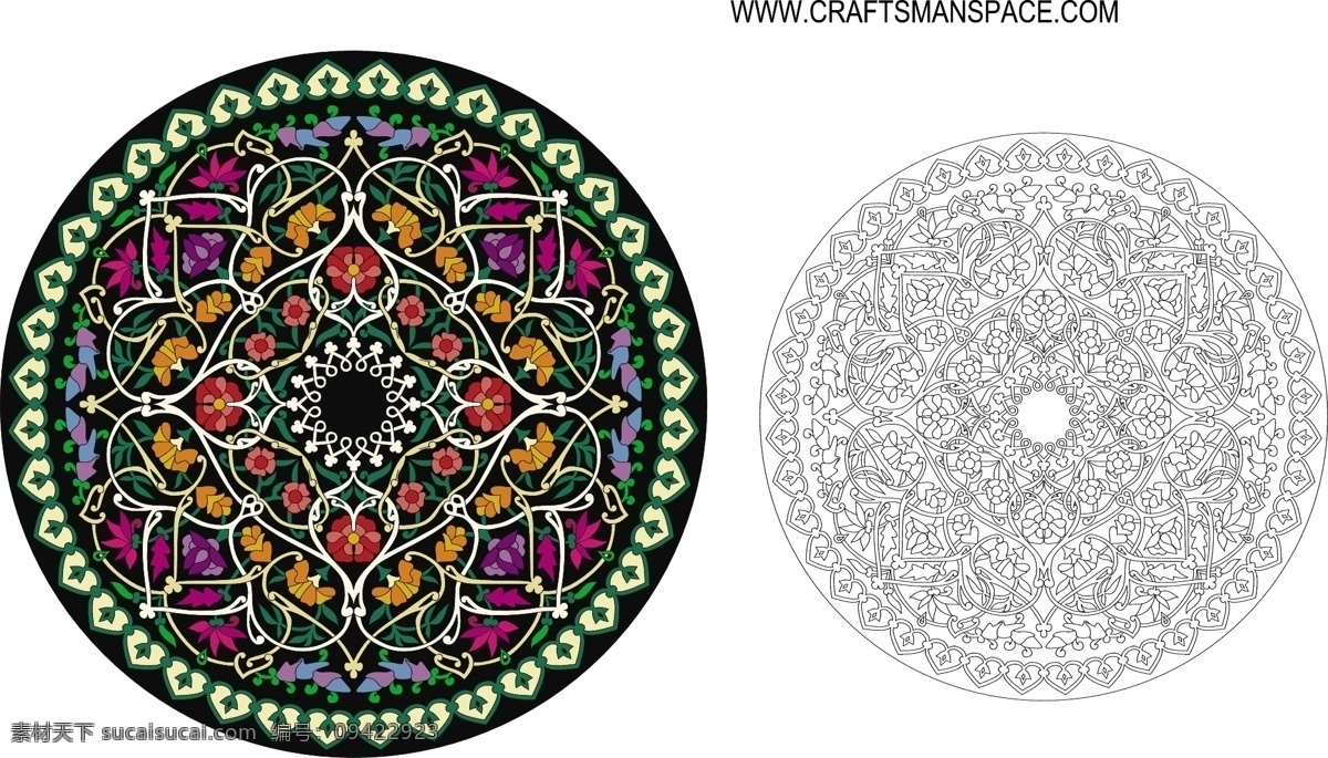 花圆免费下载 复古 浪漫 装饰 观赏 圆 花圆 矢量图 其他矢量图