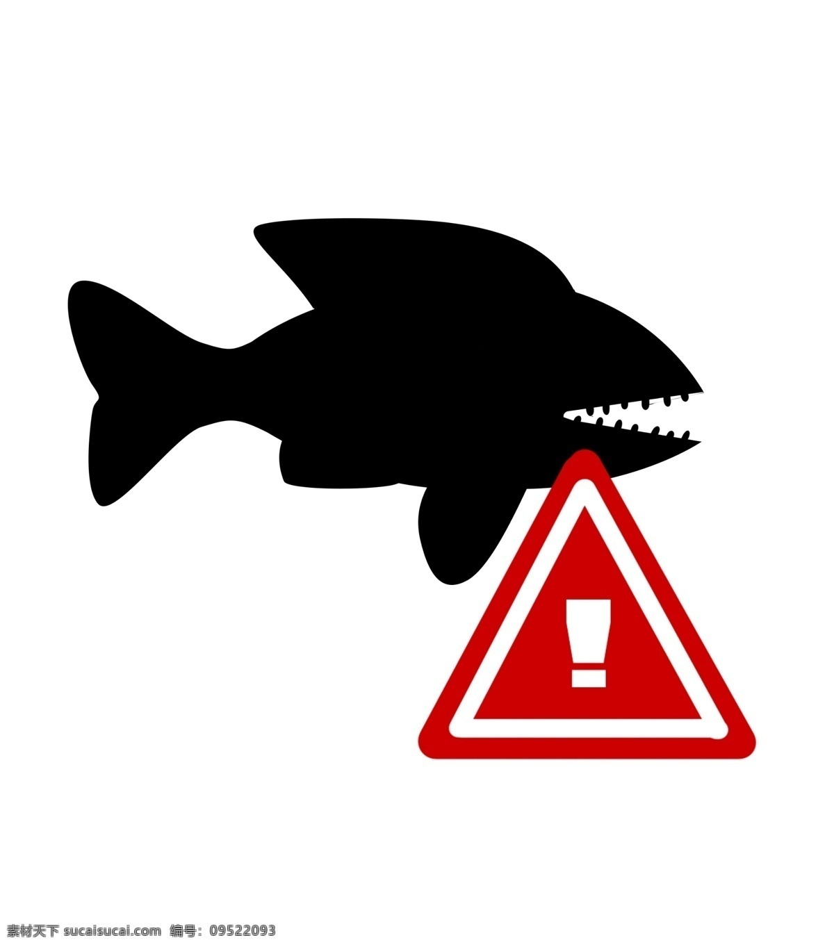 鲨鱼图案标志 水生 鲨鱼 标志