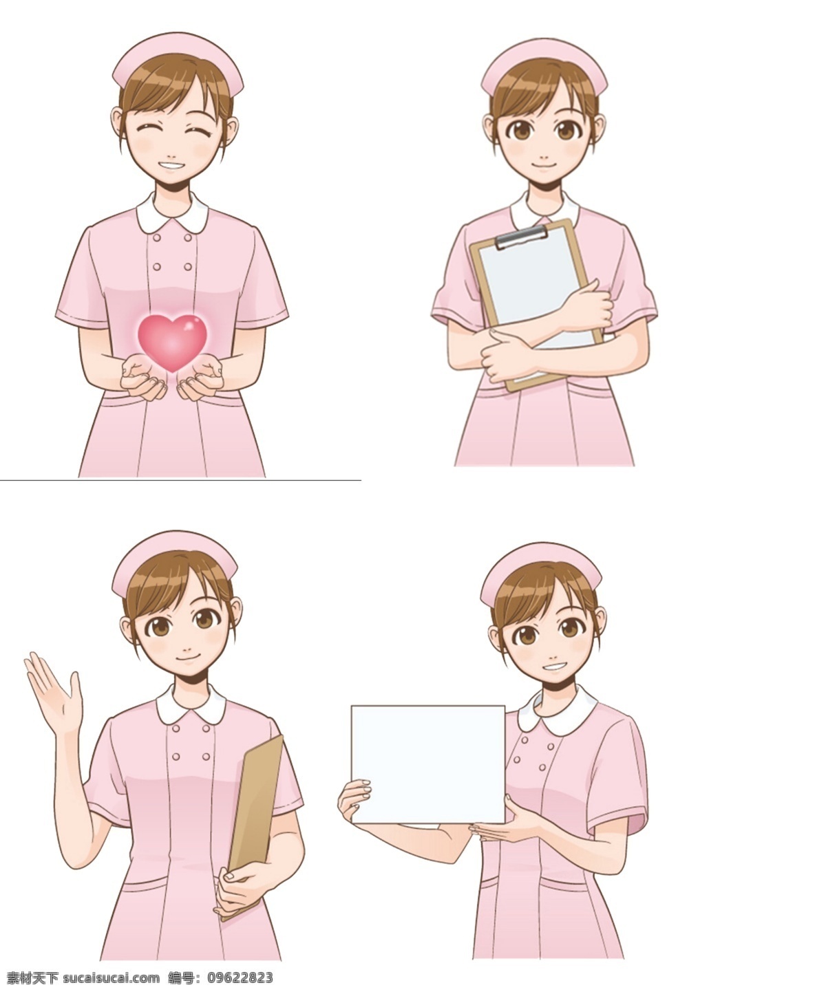 卡通护士 模版下载 卡通 医生 护士 可爱 插画 医院 源文件 护士素材下载 护士模板下载 卡通设计