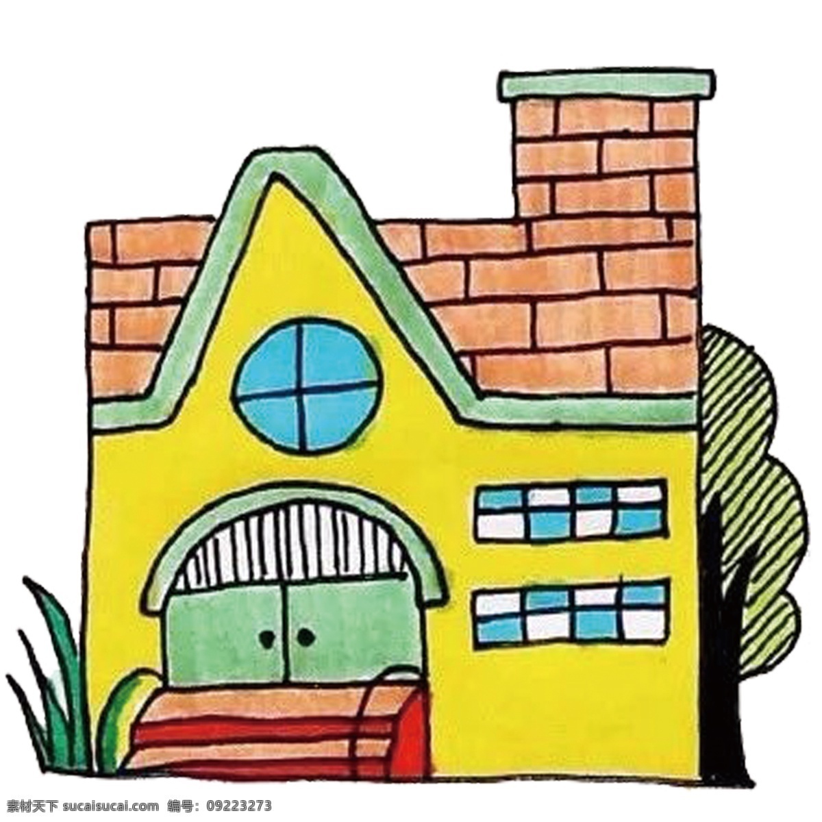 卡通房子 卡通 房子 小蝌蚪找妈妈 小房子 卡通设计