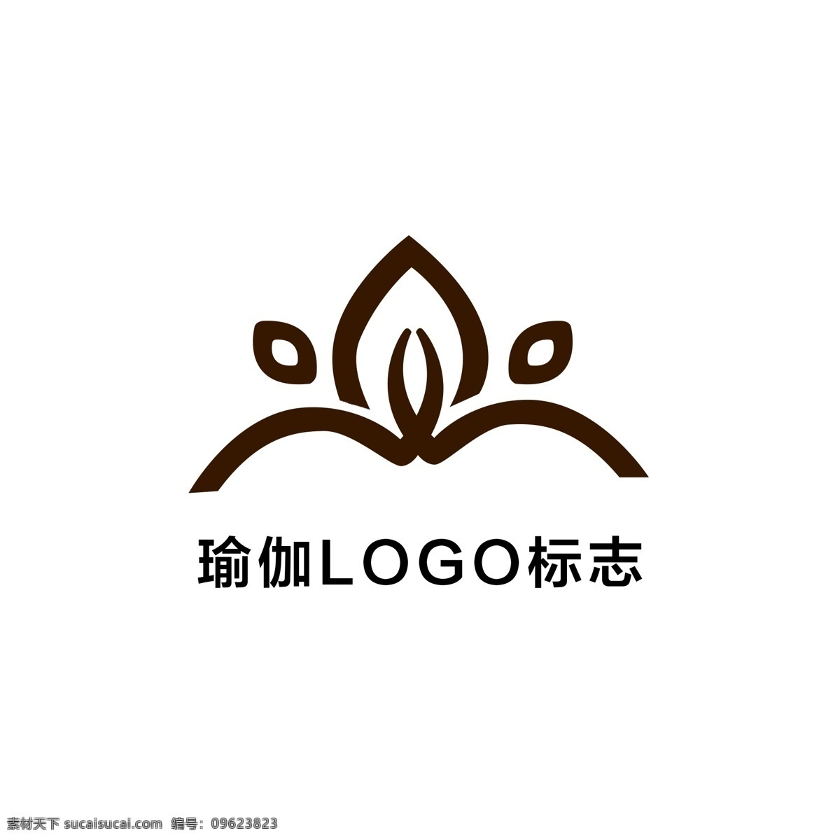 瑜伽 会所 店铺 logo 模板 简约 标志 娱乐会所