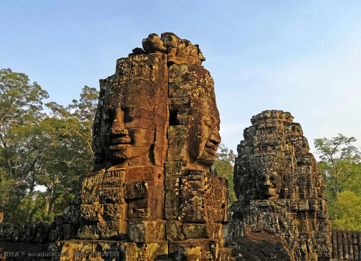 柬埔寨 吴哥窟 大吴哥窟 吴哥城 风景 雕塑 石像 风景名胜 建筑景观 旅游摄影 国外旅游