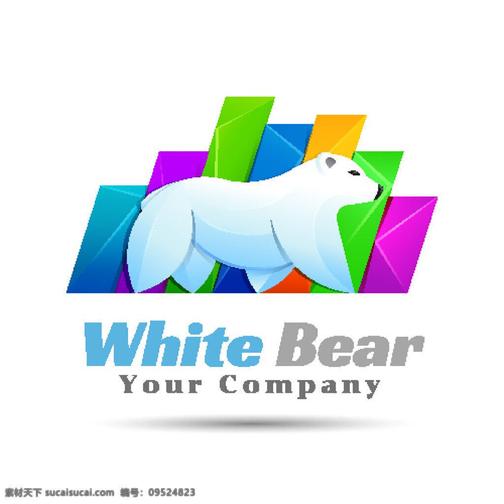 北极熊 logo 商标 标志 图标 标识 插画 背景画 动漫